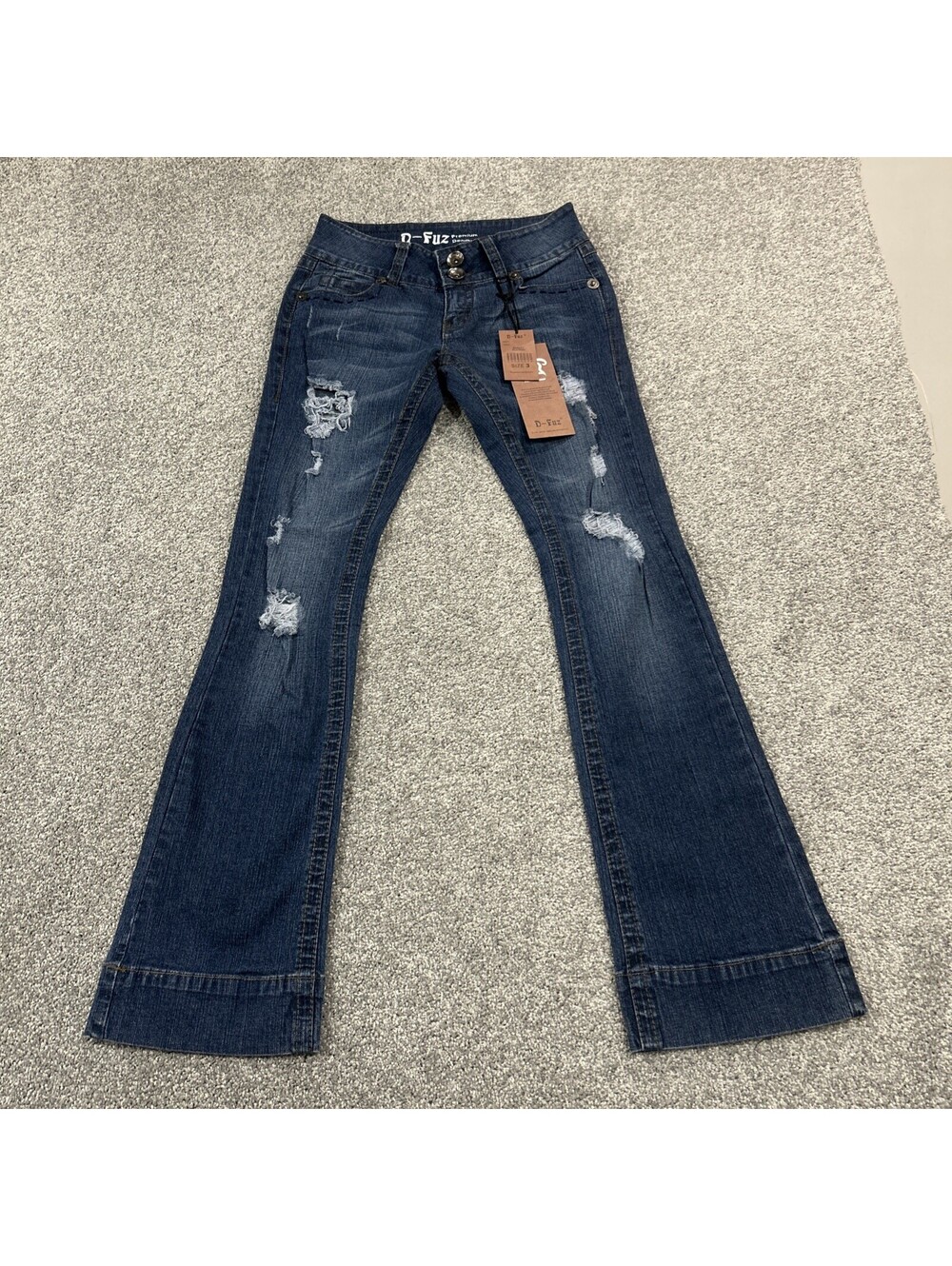 D-Fuz Jeans Women’s Distressed Slim Flare Size 3 Denim Pants